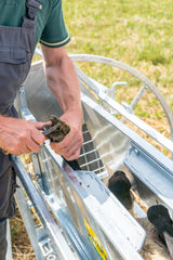 Wendebox für Schafe verzinkt, inkl. Fahrwerk