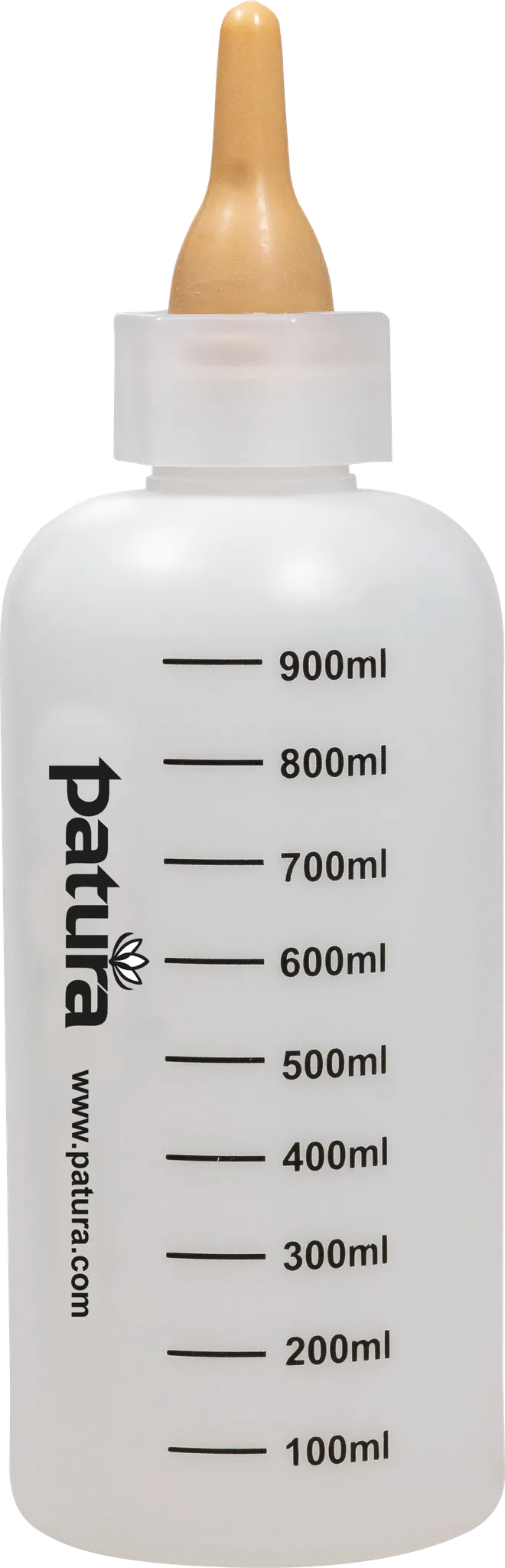 Tränkeflasche für Lämmer / kleine Kälber 1 Liter inkl. Sauger, braun, lang