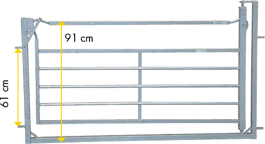 Schwing-Schiebetor B= 1,83 m, für Schaf-Fanganlagen, verzinkt