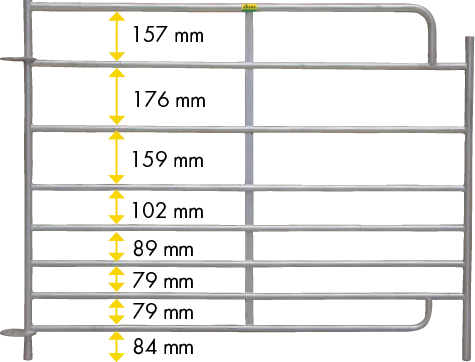 Steckfix-Horde XL 1,83 m 8 Rohre, Höhe 1,10 m