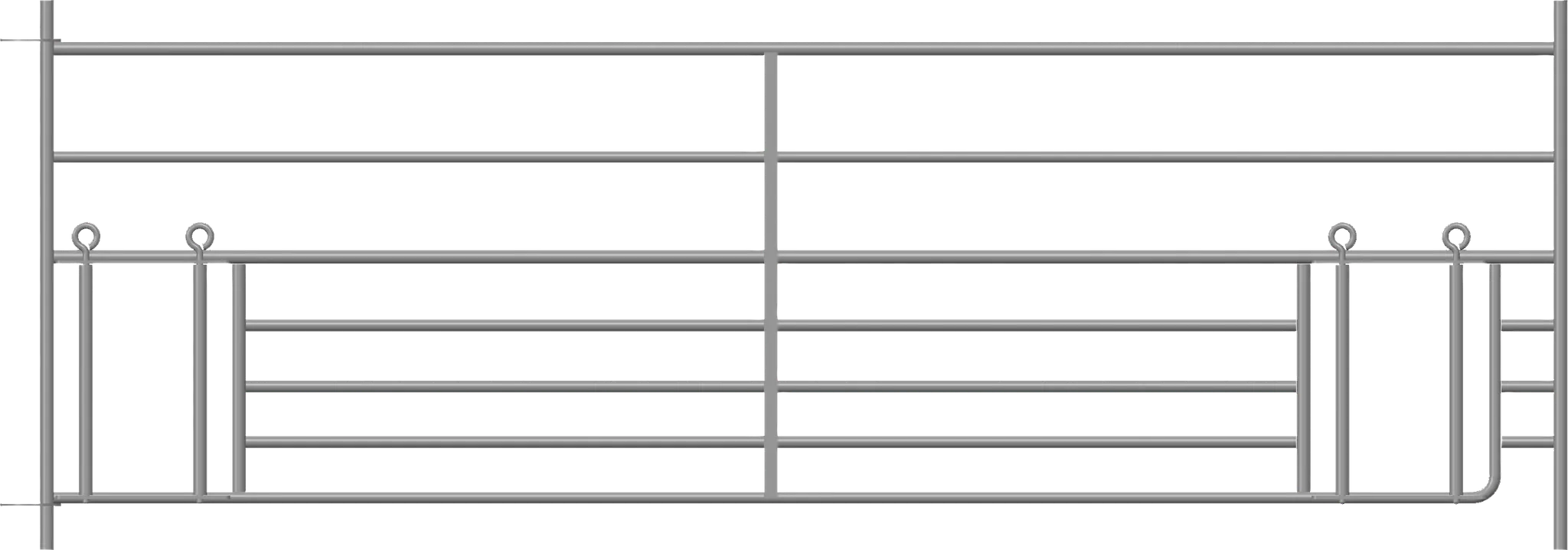Steckfix-Horde, mit doppeltem Lämmerschl B= 2,75m Höhe 0,92 m