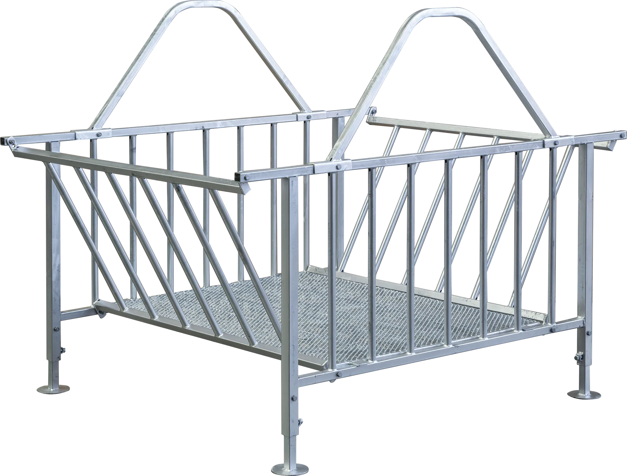 Viereckraufe Standard, 28 Fressplätze verzinkt