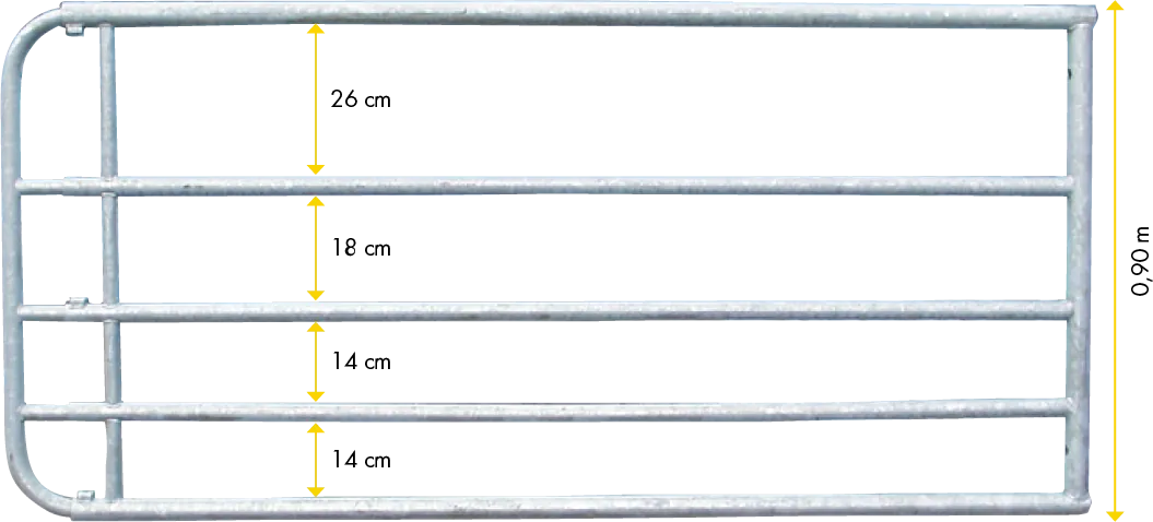 Profi-Weidezauntor, verstellbar, 0,90 m hoch