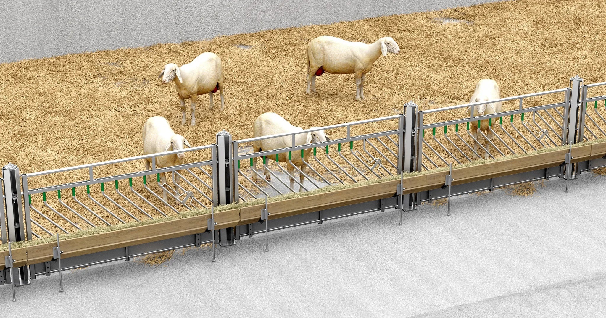 Selbstschließendes Fressgitter Schafe L= 1,89 m, H= 1,00 m