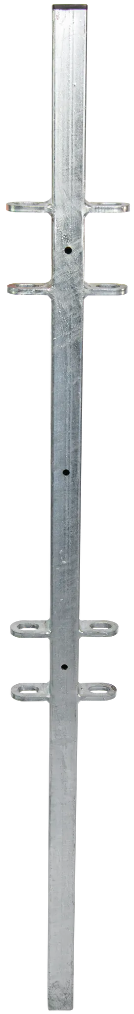 Pfosten Quadrat 40 mm, L= 1,45 m mit angeschweißten Laschen