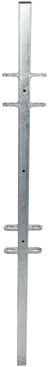 Pfosten Quadrat 40 mm, L= 1,45 m mit angeschweißten Laschen