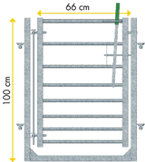 Tor mit Rahmen L=0,85m, H=1,00 m