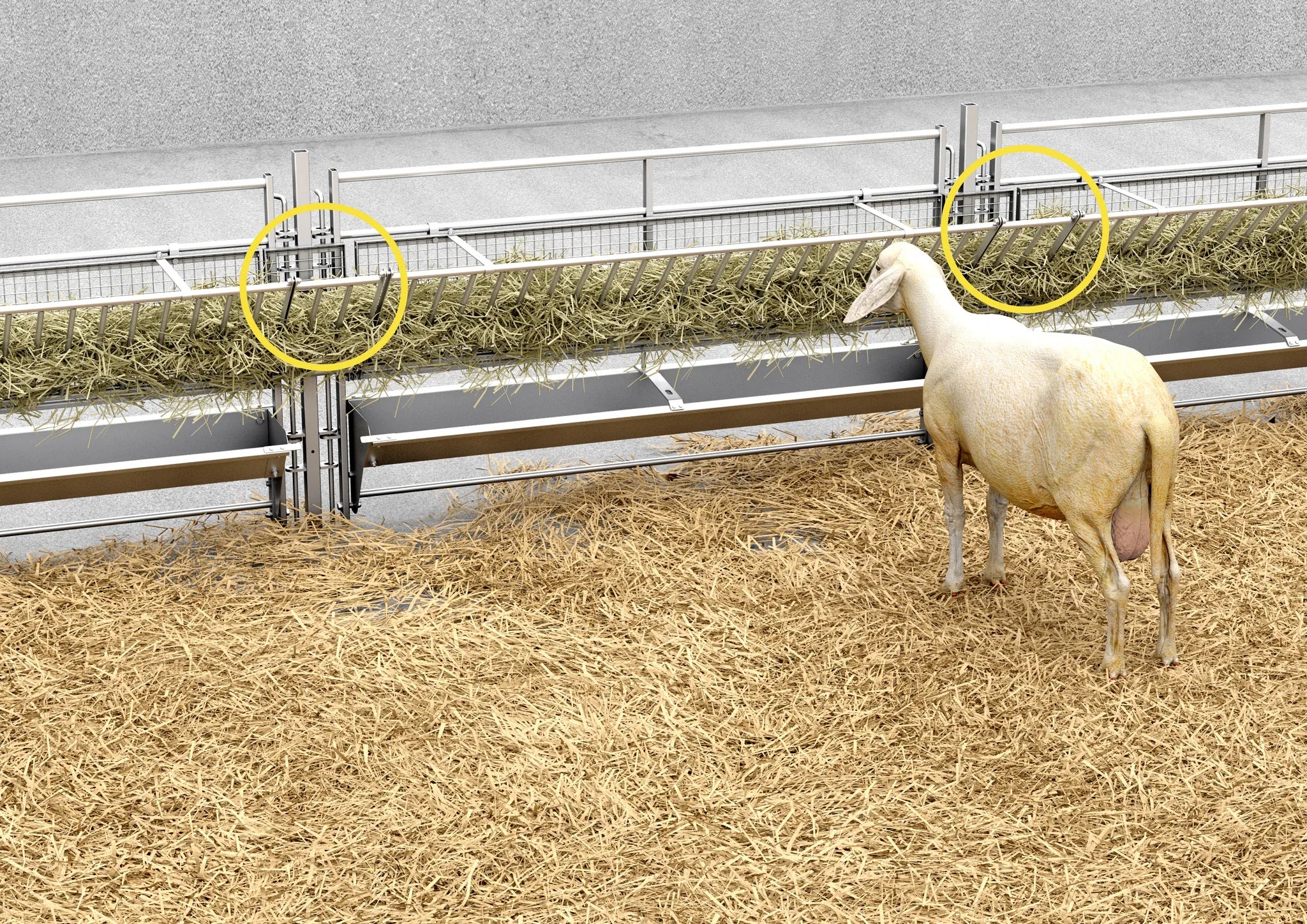 Verbinder für Heuraufe zum Einhängen in Horden