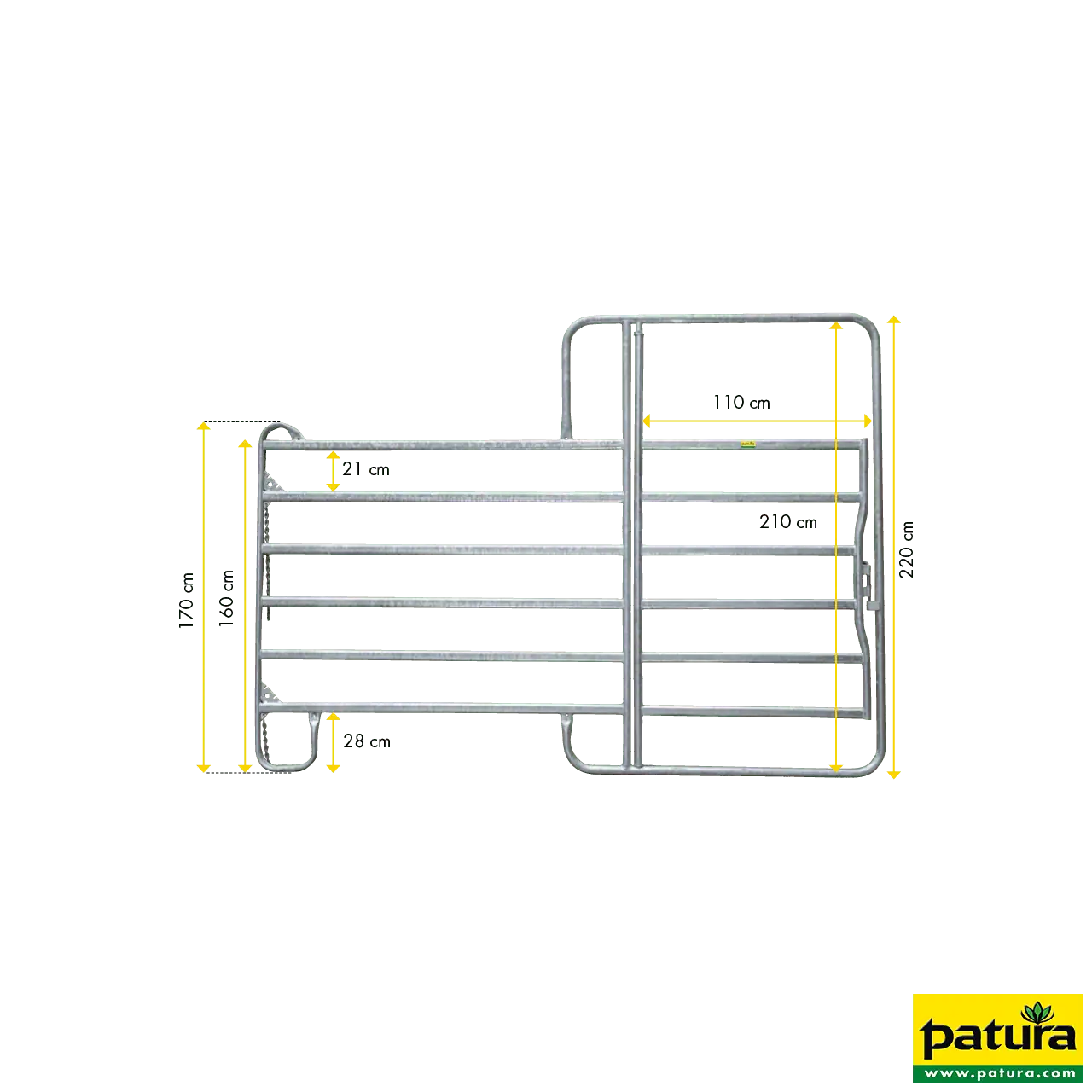 Panel Compact mit Tor 2,40 m Breite 2,40 m, Höhe 2,20 m, vz