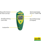 Zaun-Kompass, Digital-Voltmeter mit Amperemeter, LCD-Anzeige, für Elektrozaun