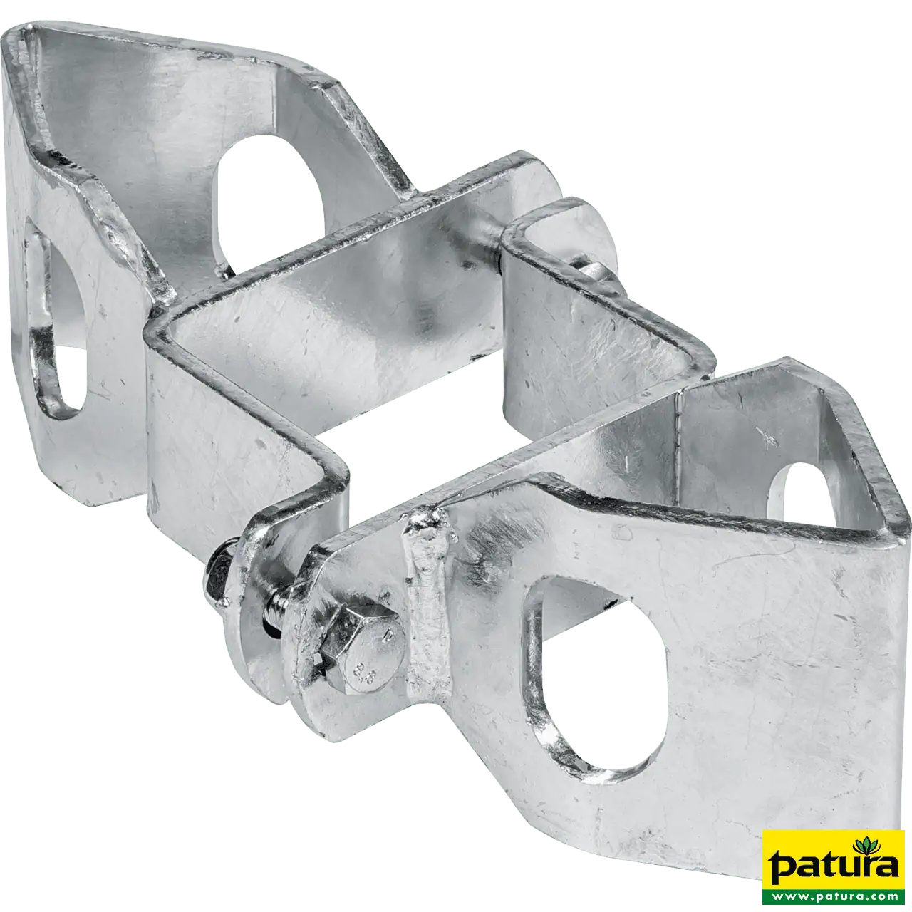 Schelle Quadrat 90 mm, mit 2 Riegelhalter RS, parallel