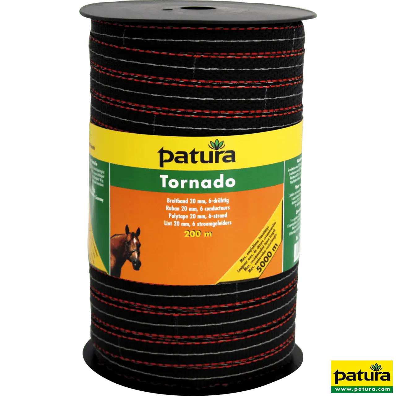 Tornado Breitband 20 mm, 5 Niro 0,20 mm 1 Cu 0,30 mm, braun-orange, 200 m Rolle