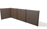 Sichtschutzwand aus Recyclingmaterial - Eckpfosten