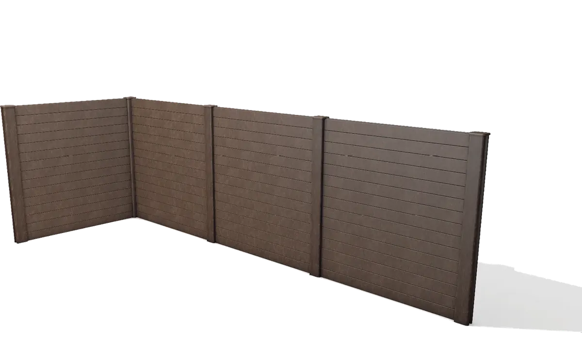 Sichtschutzwand aus Recyclingmaterial