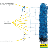 Tornado Elektrozaunnetz, orange, 108 cm, Doppelspitze, 50 m
