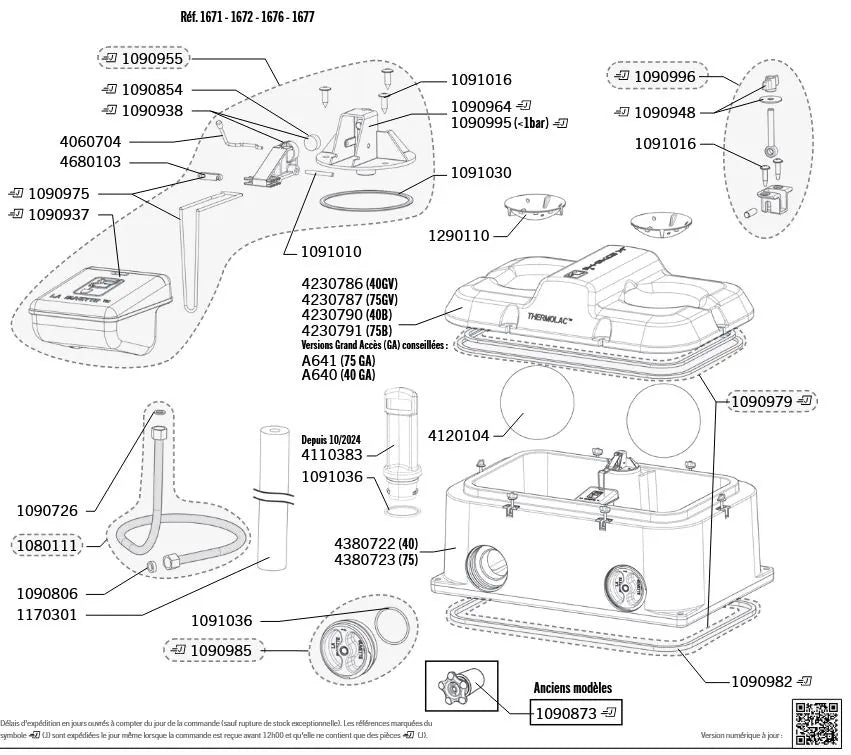 Thermolac 75B, 2 Tränkeschalen, 75 Liter