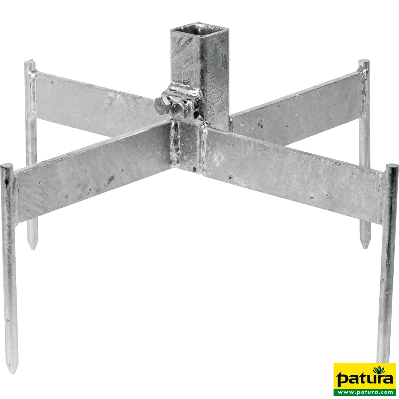 Weidezaun-Komplettset P6000, Sicherheitsbox XL, 200 W Solarmodul, Erdstab, Stabilisierungsfuß