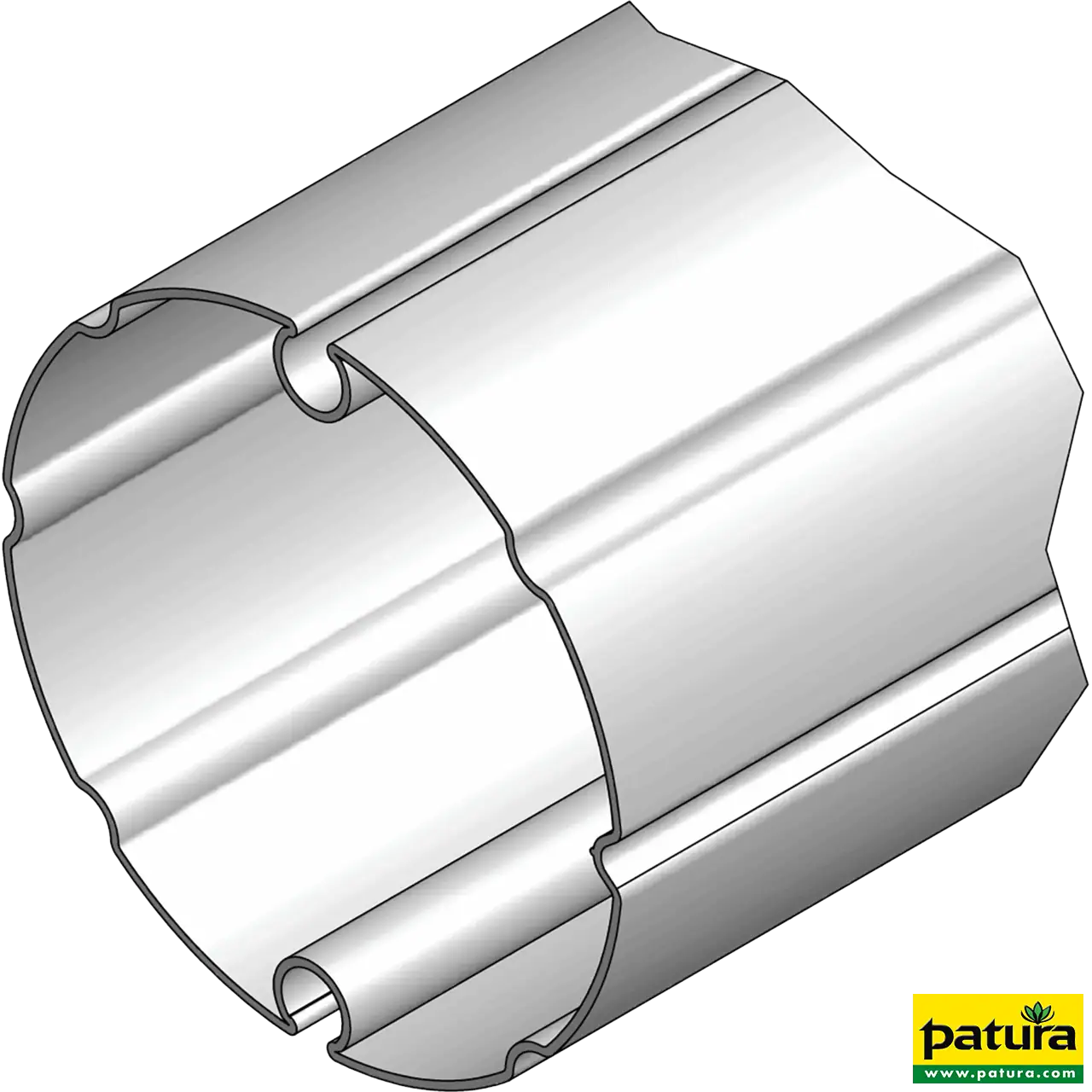 Elektro-Rolltor PLUS, Höhe 3,10 m, Breite 3,00 m, Stahlprofil Ø 100 mm, mit Führungsschiene, Mittelrohr