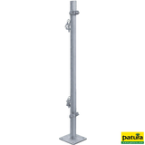 Pfosten L= 1,35 m, mit Bodenplatte zur Montage von Fressgittern an Panels