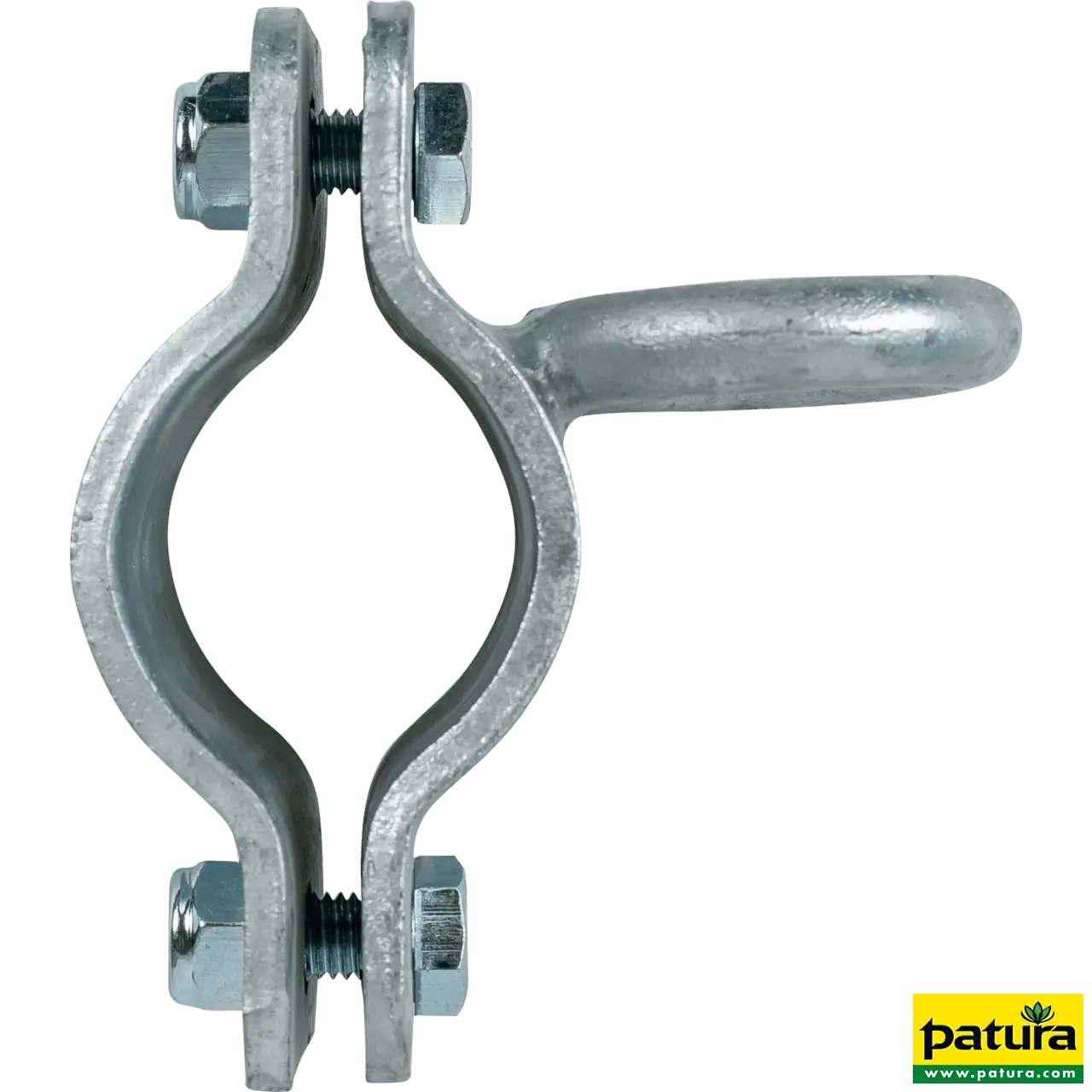 Schelle d=60 mm, 1 Riegelhalter leicht, vz, (für leichte Tore)