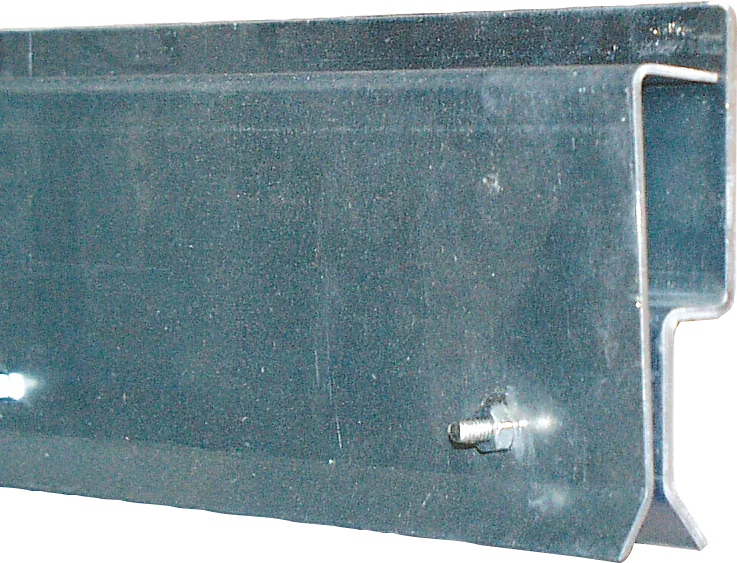 Klemmprofil, Front-Montage L=1,15m für Streifenvorhang, Türbreite 1 m