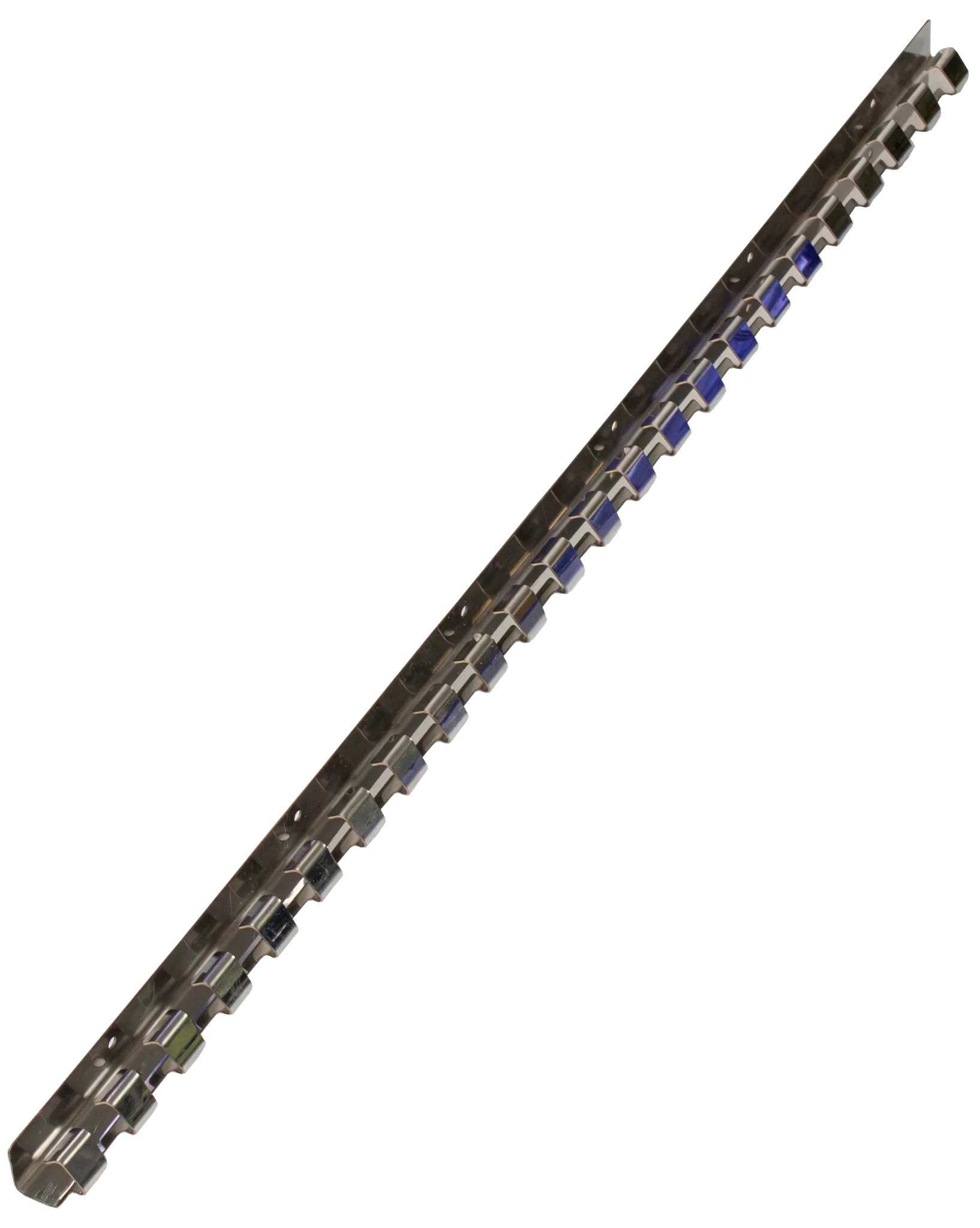 Befestigungsschiene mit 11 Pendelplatten L=1968 mm, Edelstahl, mit Montagezubehör