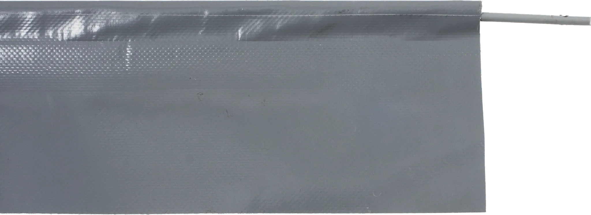 Bodenabschlusslippe mit Kederschnur Höhe 14 cm, Farbe grau, per Meter