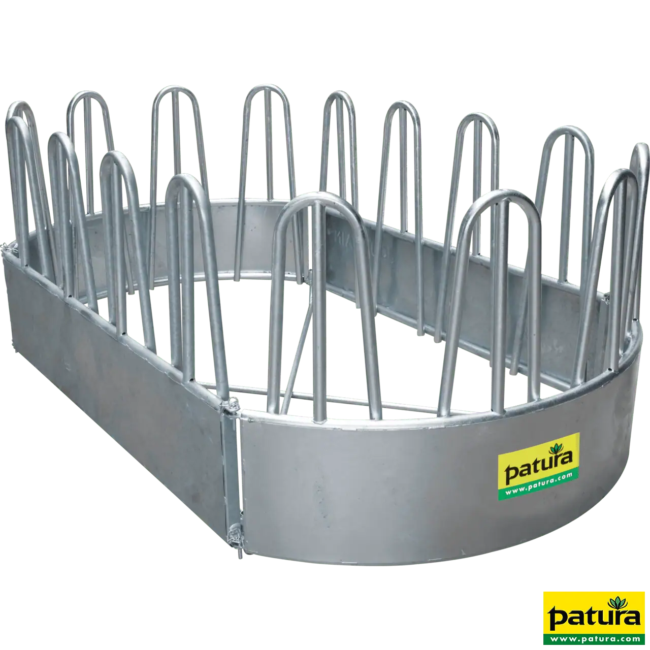 Ovalraufe, 16 Freßplätze, 3,45x1,90m mit Diagonalstreben