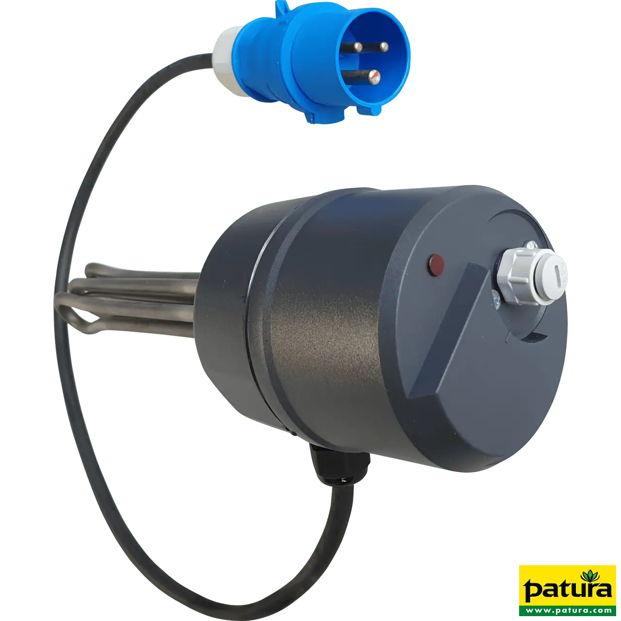 Einschraubheizkörper 3000 W, für Umlaufheizung Mod. 317, CEE-Cara-Stecker blau 3-polig, mit O-Ring