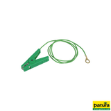 Erdanschlußkabel, grün, Edelstahl-Klemme und 8 mm Ringöse (1 Stück / Pack)