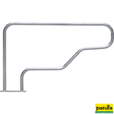 Liegeboxenbügel Classic, d=60,3 mm mit Bodenplatte, L=1,80 m, H=1,15 m