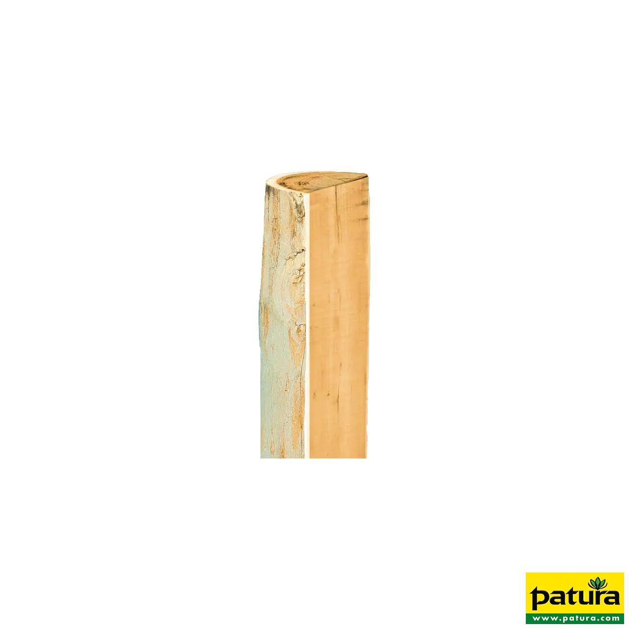 Robinienpfahl, halbiert, 2250 mm, Ø 13-15 cm, gefast, 3-fach gespitzt, entrindet