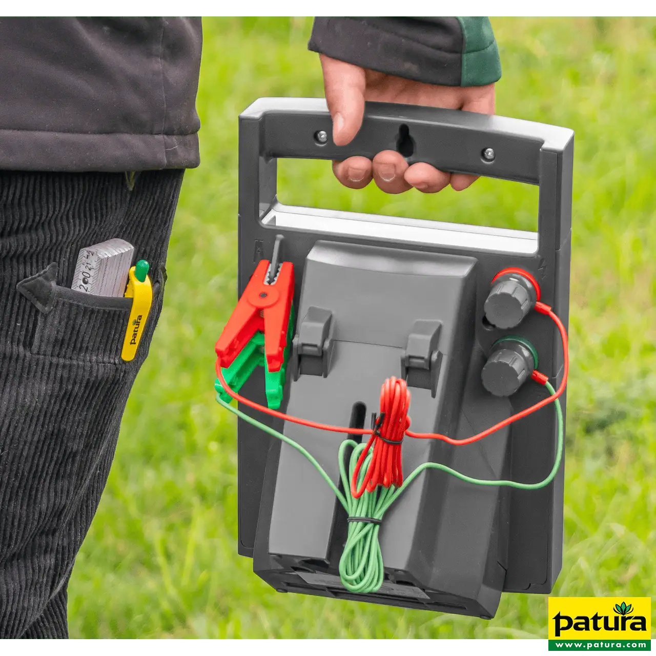 PATURA P35 Solar Weidezaungerät, 3 W Solarmodul, 6 V 4 Ah Akku, 0,21 Joule