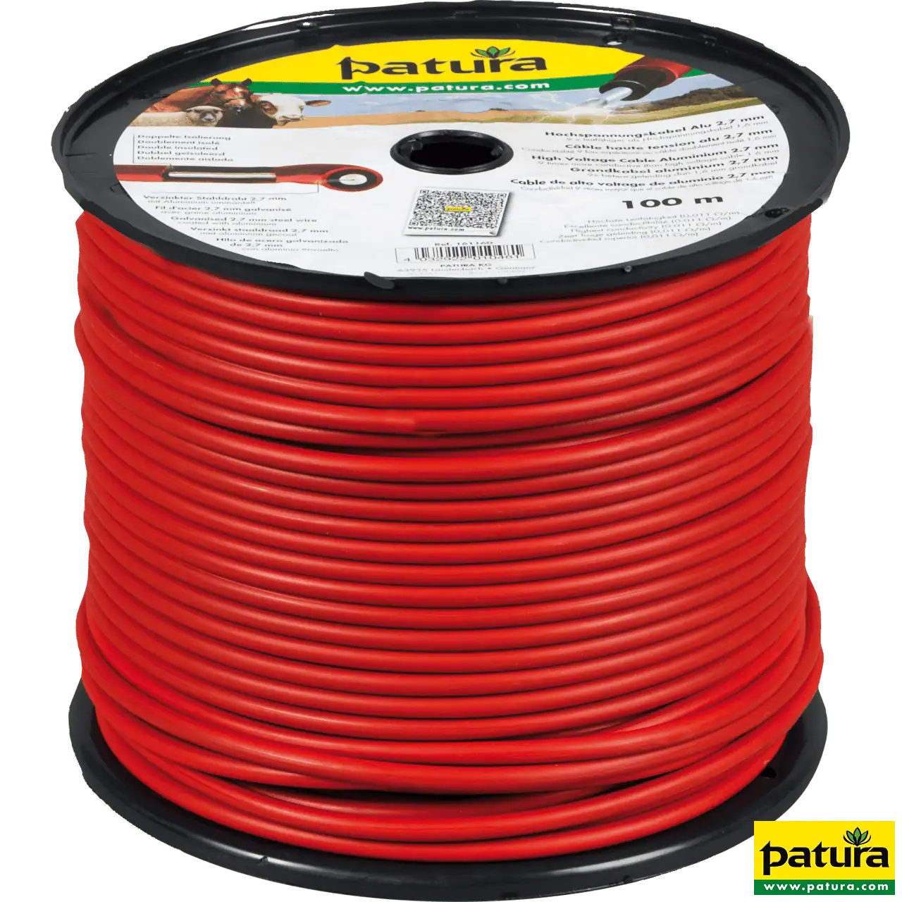Hochspannungs-Elektrozaunkabel, Tornado, alulegiert, Ø 2,7 mm, 50 m