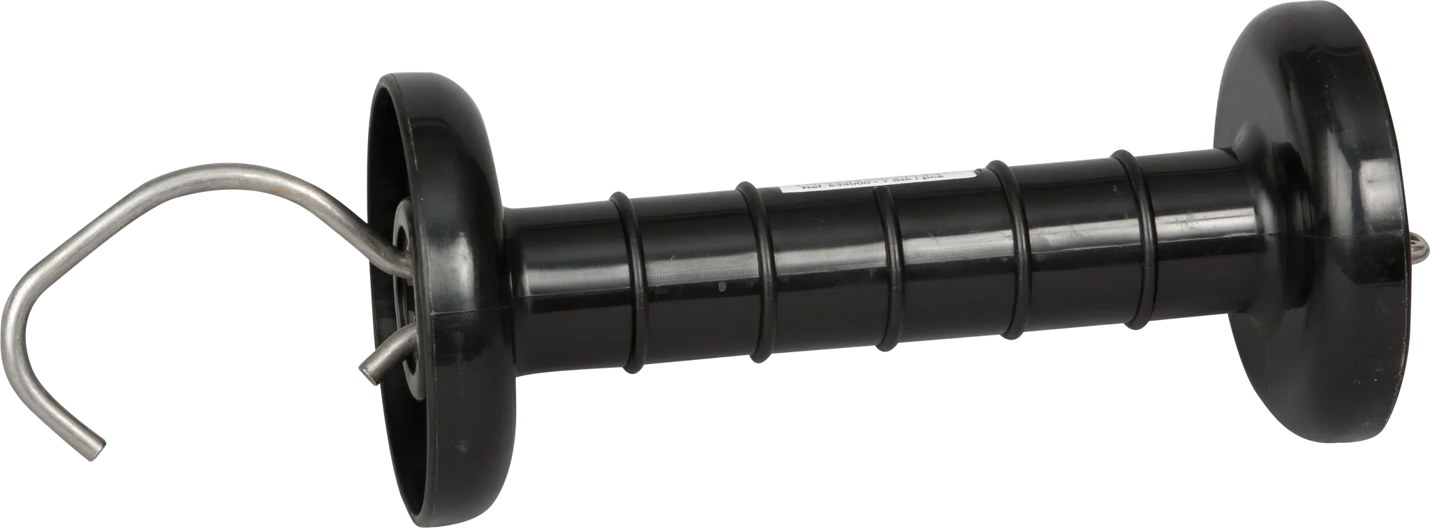 Spezial-Torgriff, schwarz mit Edelstahlfeder u.-Haken, mit Zugbegr.