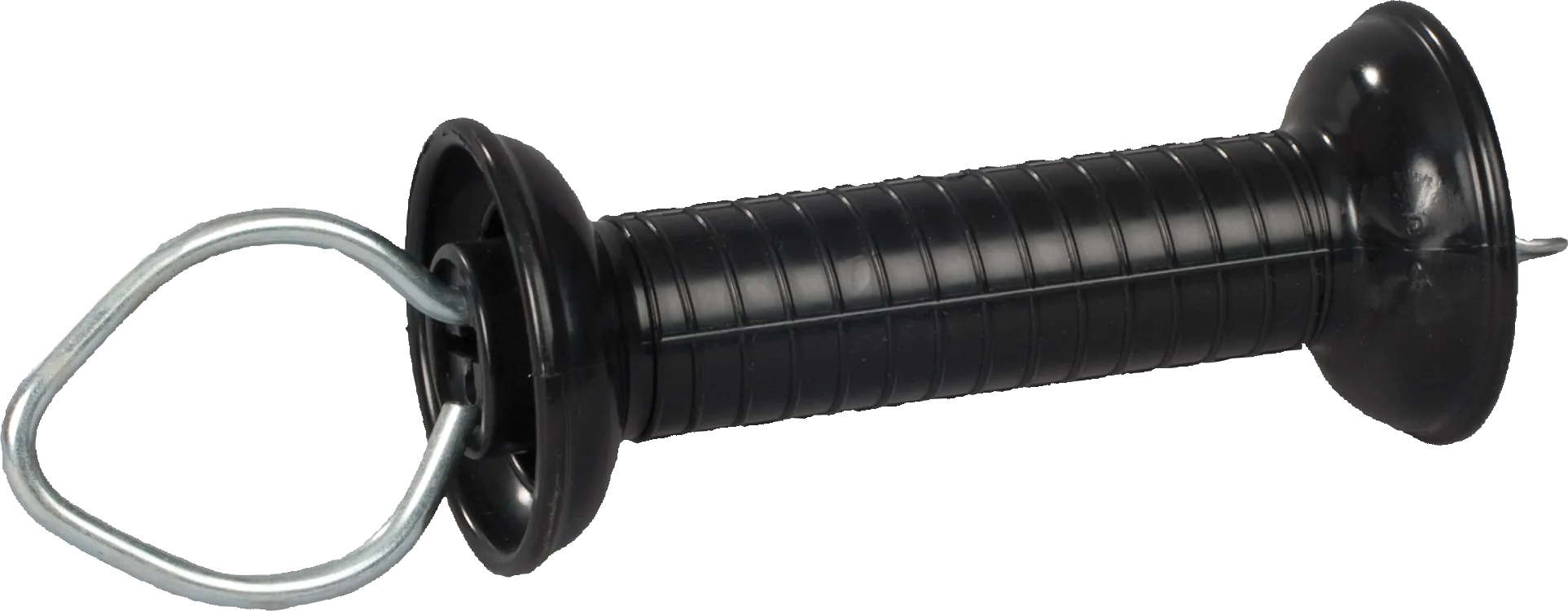 Torgriff, schwarz, mit Öse und Feder