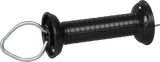 Torgriff, schwarz, mit Öse und Feder