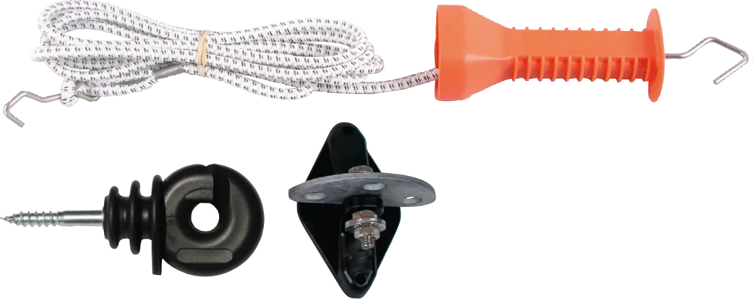 Elastikseil-Torset mit 3-fach Torgriff- isolator, für Tore bis 6 m Breite