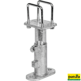 Mittelstütze für Schwedenfressgitter, mit Bodenplatte, Höhe 16 cm