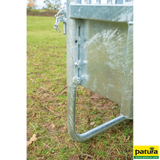 Viereckraufe mit Sicherheits- Palisadenfressgittern, 8 Fressplätze