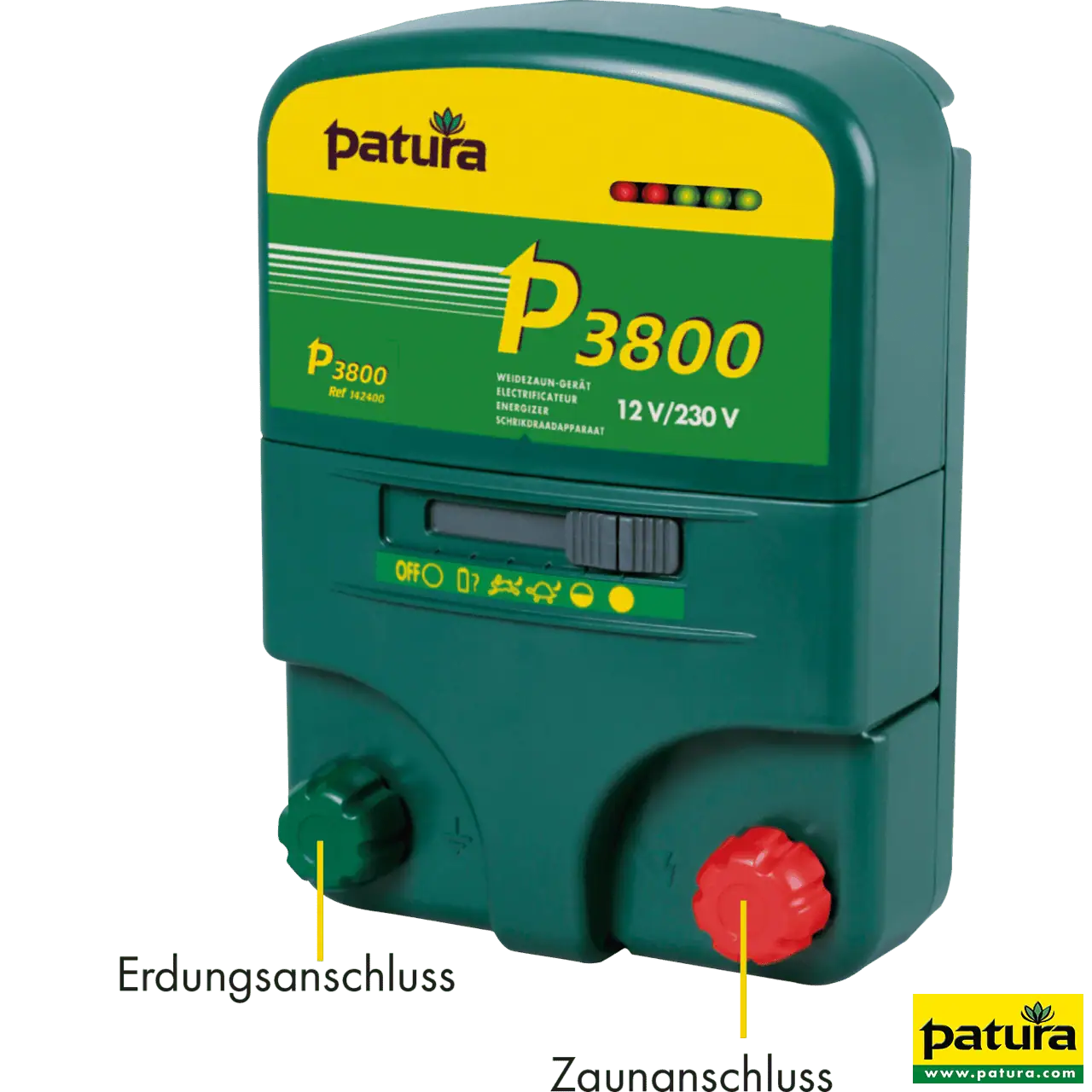 P3800 Weidezaungerät, 230 V / 12 V, 6,3 J