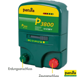 P3800 Weidezaungerät, 230 V / 12 V, 6,3 J