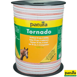 Tornado Breitband 20 mm, 400 m Rolle 5 Niro 0,20mm, 1 Cu 0,30mm, weiss-orange