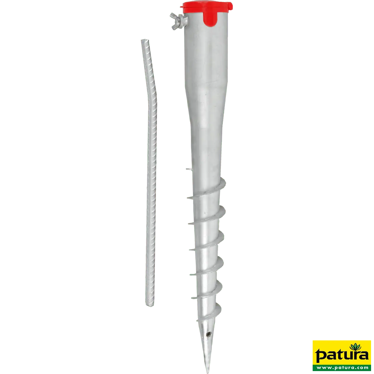 Einschraub-Erdstab, feuerverzinkt, Ø 7,5 cm, 0,56 m
