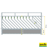 Selbstschließendes Fressgitter Schafe, 1,89 m, 1,00 m, 10 Fressöffnungen
