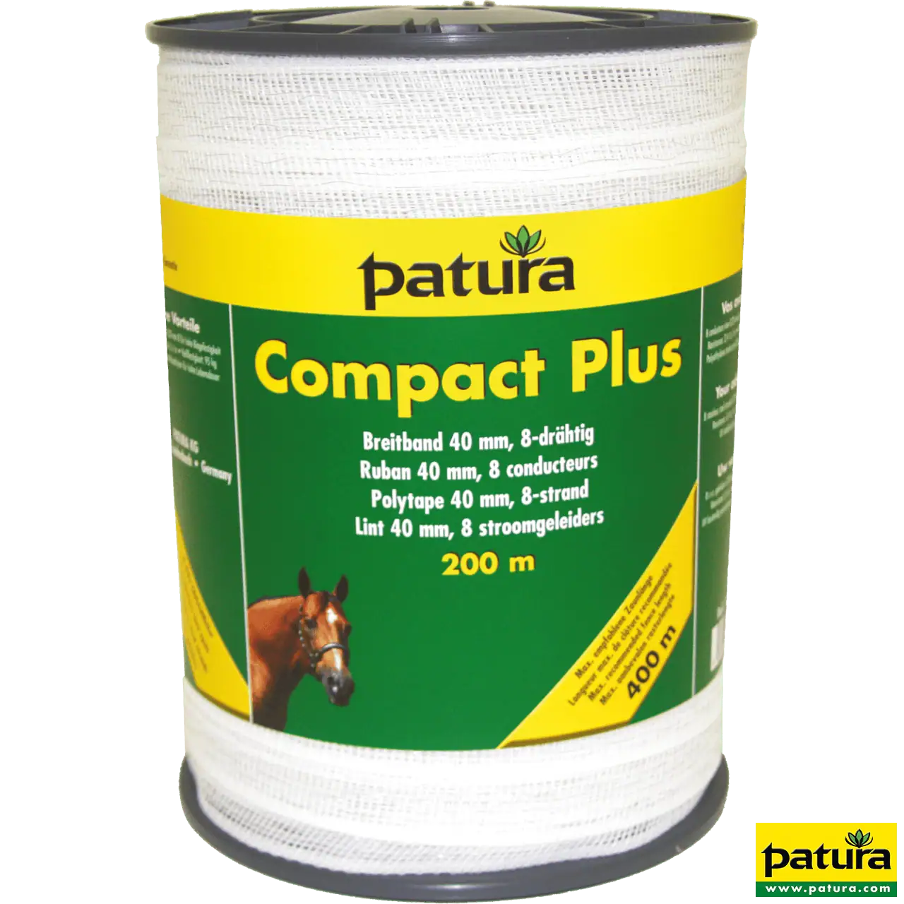 Compact Plus Breitband 40mm, 200 m Rolle 8 Niro 0,20 mm, weiss
