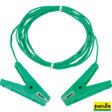 Erdstab-Verbindungskabel, 3 m, grün, Edelstahl-Klemmen