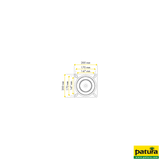 Pfosten d=102 x 4 mm, L= 1,65 m, mit Bodenplatte, Edelstahl