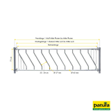 Schrägfressgitter für Kälber, 2,5 m, 7 Plätze