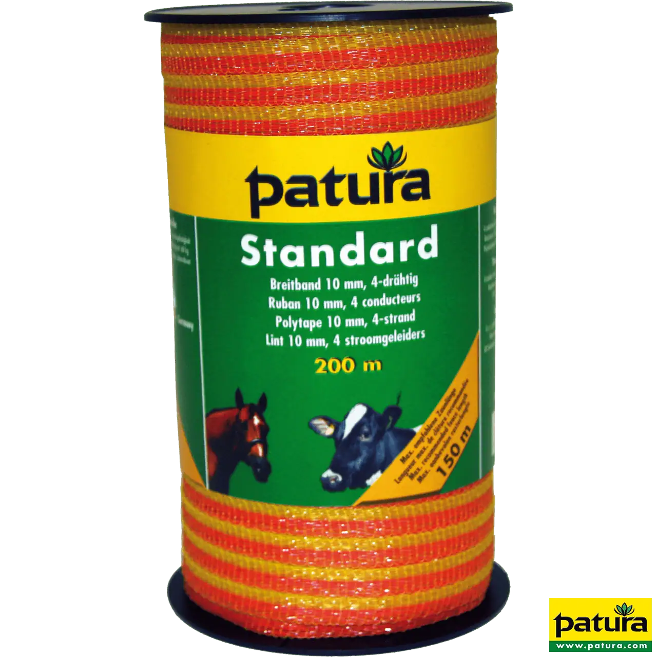 Standard Breitband 10mm, 200 m Rolle 4 Niro 0,16mm, gelb-orange